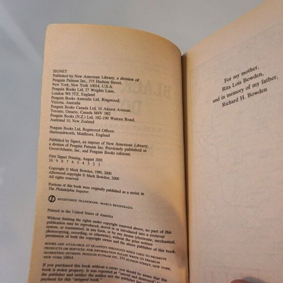 Black Hawk Down A Story of Modern War by Mark Bowden 2001 Paperback - Picture 6 of 8